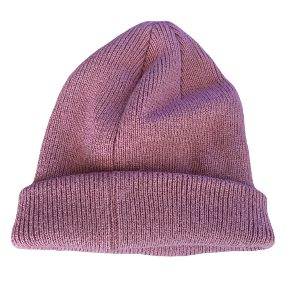 Adidas Hat Women’s Trefoil Logo Embroidered Blush Pink Beanie One Size - Picture 2 of 3